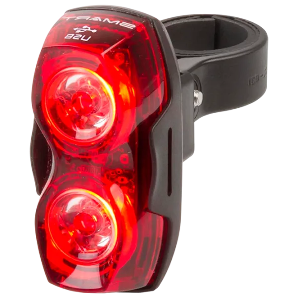 Lanterna bicicletei SMART Two Eyes Black Red photo 1