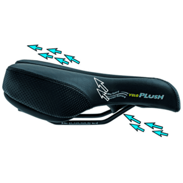 Șa de bicicletă Velo Basic Deep Channel Black White photo 3