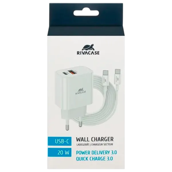 Сетевое зарядное устройство RivaCase PS4102 WD4 3 A / Белый photo 3