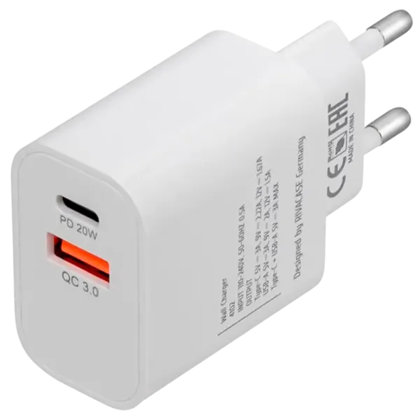 Сетевое зарядное устройство RivaCase PS4102 WD4 3 A / Белый photo 4