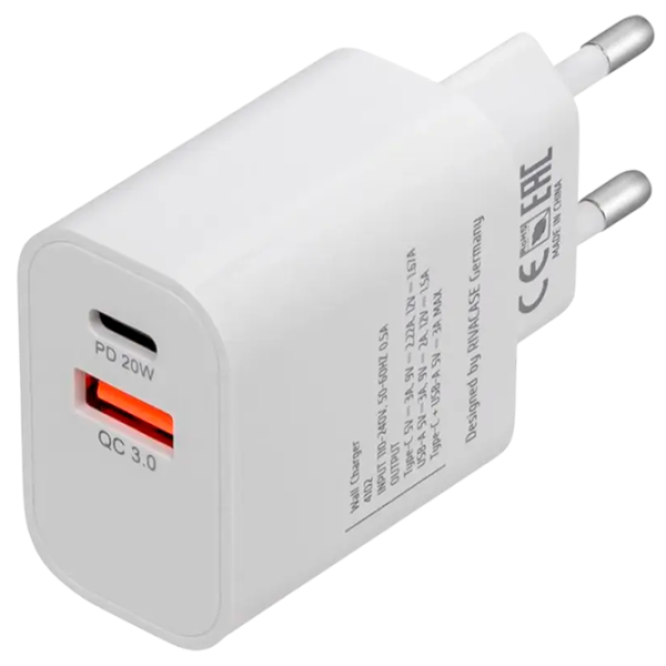 Сетевое зарядное устройство RivaCase PS4102 WD4 3 A / Белый photo 4