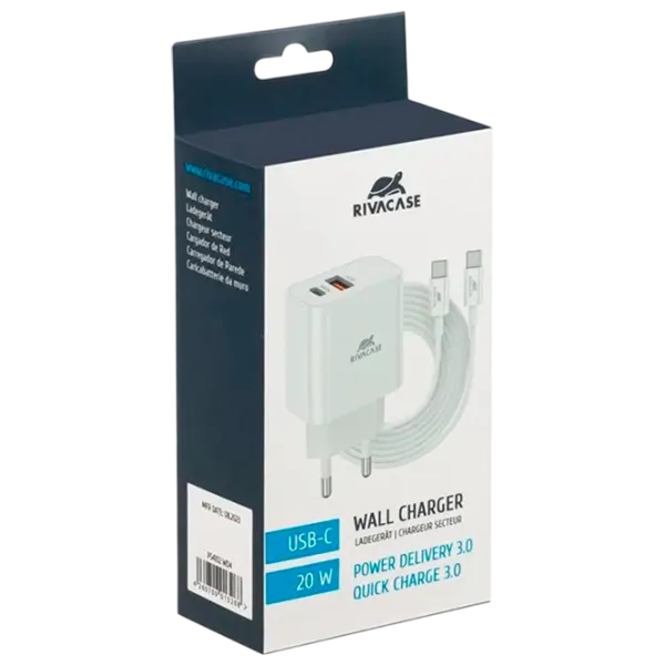 Сетевое зарядное устройство RivaCase PS4102 WD4 3 A / Белый photo 8