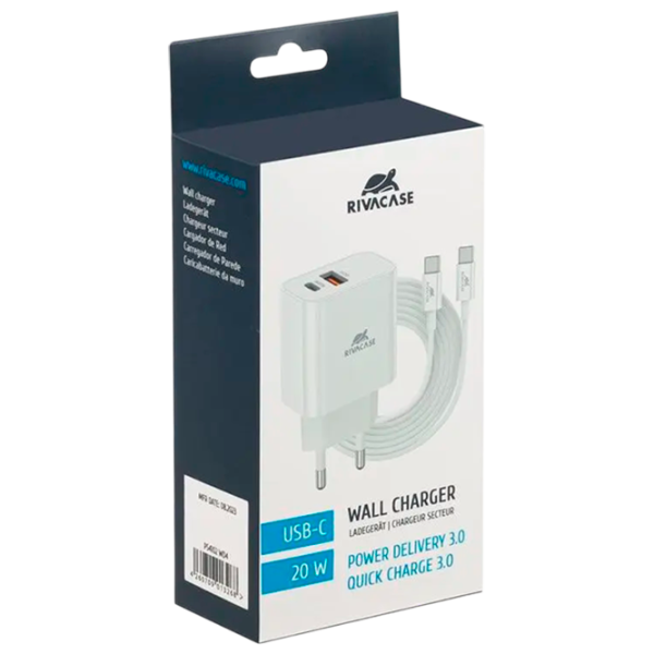 Сетевое зарядное устройство RivaCase PS4102 WD4 3 A / Белый photo 8