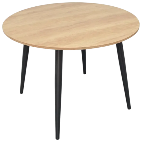 Set masă și scaune Evelin DT 402-2B + 4 LC-621B Rotundă / PAL / Dark Gray photo 2