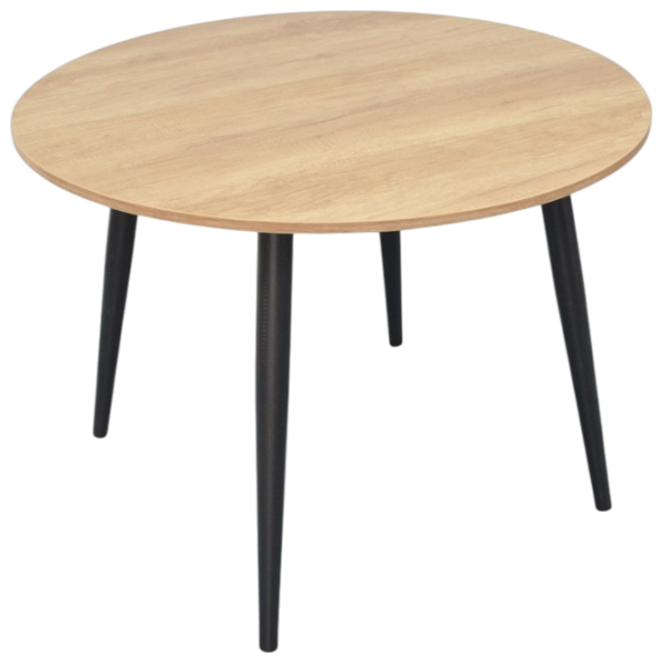 Set masă și scaune Evelin DT 402-2B + 4 LC-621B Rotundă / PAL / Dark Gray photo 2