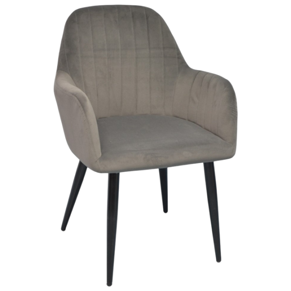 Set masă și scaune Evelin DT 402-2B + 4 LC-621B Rotundă / PAL / Dark Gray photo 3