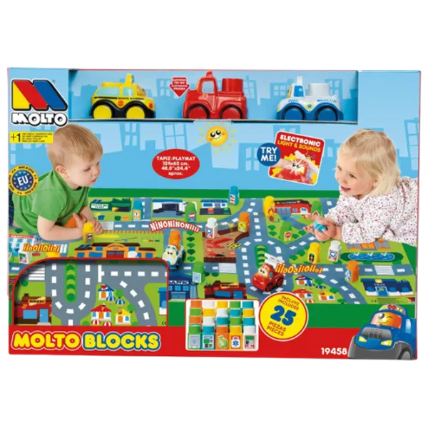 Covoraş pentru joc Molto Blocks (19458) 1+/ Dreptunghiular/ Multicolor photo 2