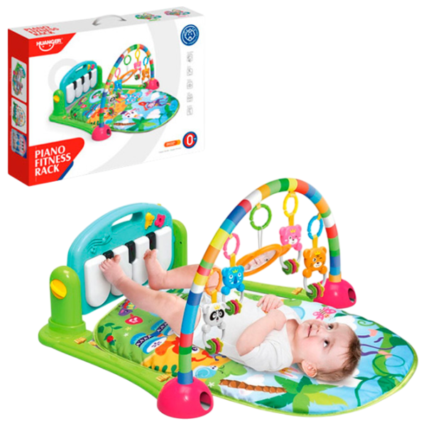 Covoraş pentru joc Huanger Piano Fitness Rack (HE0603) 0+/ Transformer/ Multicolor photo 2