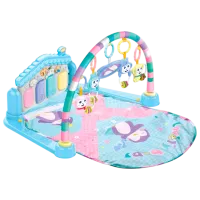 Covoraş pentru joc Huanger Piano Fitness Rack (HE0615) 0+/ Transformer/ Blue