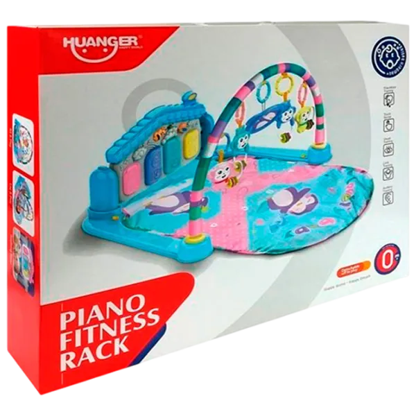 Covoraş pentru joc Huanger Piano Fitness Rack (HE0615) 0+/ Transformer/ Blue photo 2