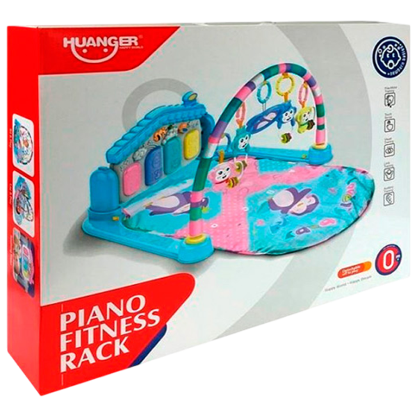 Covoraş pentru joc Huanger Piano Fitness Rack (HE0615) 0+/ Transformer/ Blue photo 2