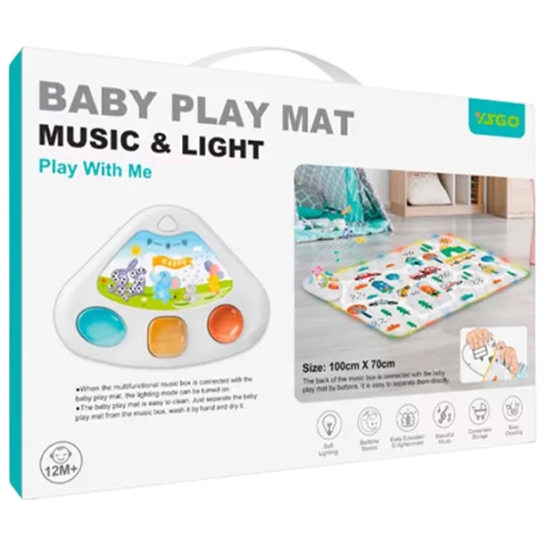 Covoraş pentru joc Vsgo Music & Light (YS2609C) 1+/ Dreptunghiular/ White photo 2