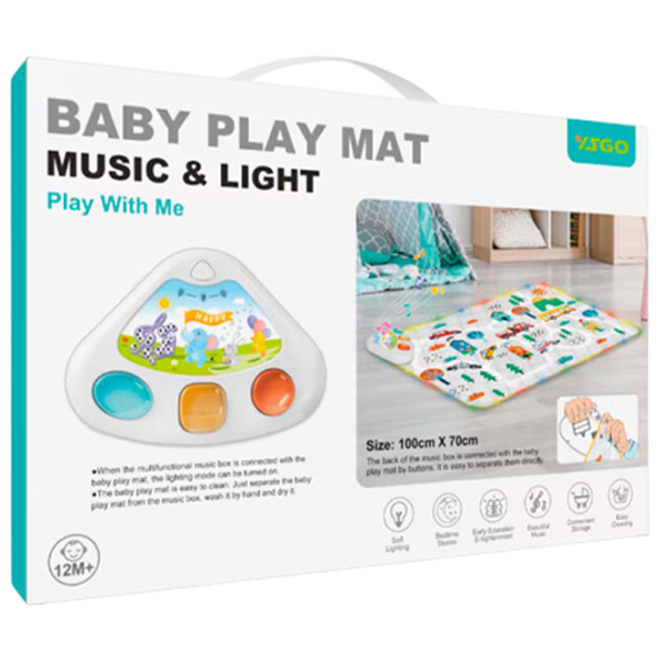 Covoraş pentru joc Vsgo Music & Light (YS2609C) 1+/ Dreptunghiular/ White photo 2