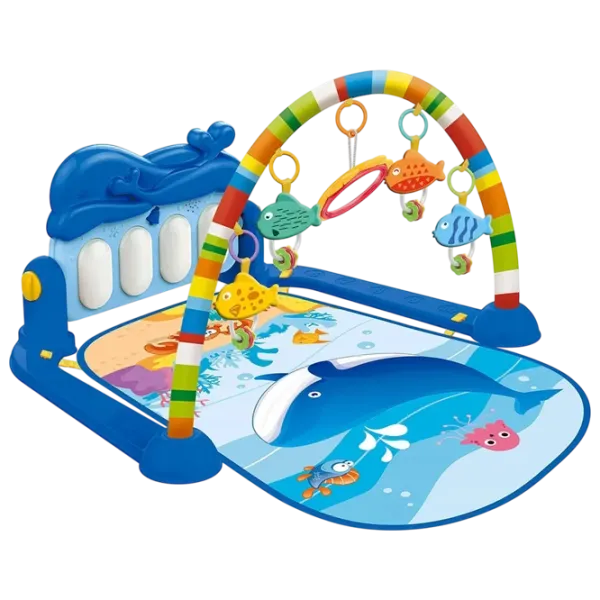 Covoraş pentru joc Huanger Piano Fitness Rack (HE0631) 0+/ Transformer/ Blue photo 1