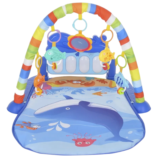 Covoraş pentru joc Huanger Piano Fitness Rack (HE0631) 0+/ Transformer/ Blue photo 2