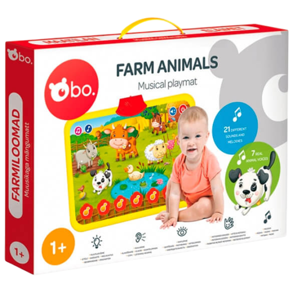 Covoraş pentru joc Bo. Farm Animals (250ML) 1+/ Transformer/ Multicolor photo 2