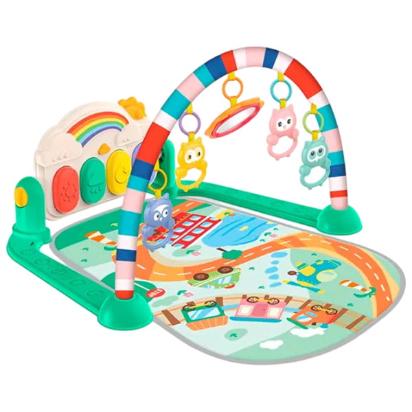 Covoraş pentru joc Huanger Piano Fitness Rack (HE0652) 0+/ Transformer/ Green photo 1