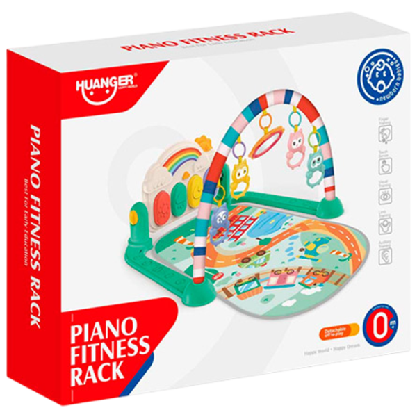 Covoraş pentru joc Huanger Piano Fitness Rack (HE0652) 0+/ Transformer/ Green photo 4