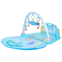 Covoraş pentru joc Huanger Piano Fitness Rack (HE0617) 0+/ Transformer/ Blue