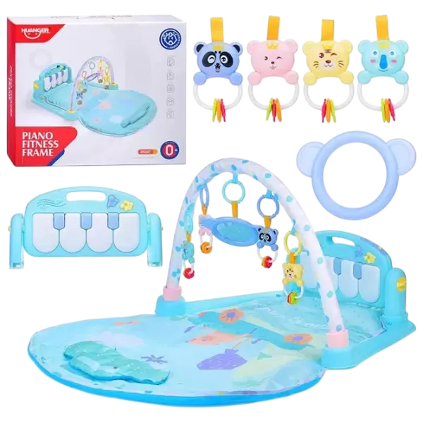 Covoraş pentru joc Huanger Piano Fitness Rack (HE0617) 0+/ Transformer/ Blue photo 2