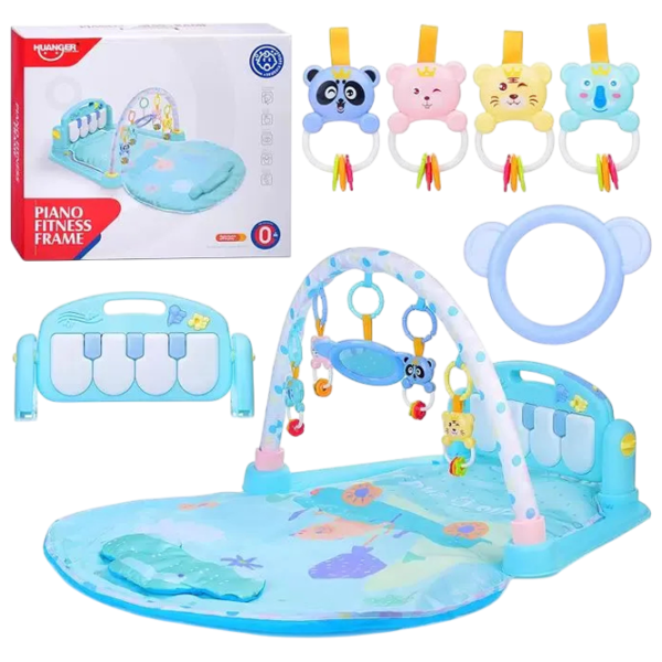 Covoraş pentru joc Huanger Piano Fitness Rack (HE0617) 0+/ Transformer/ Blue photo 2