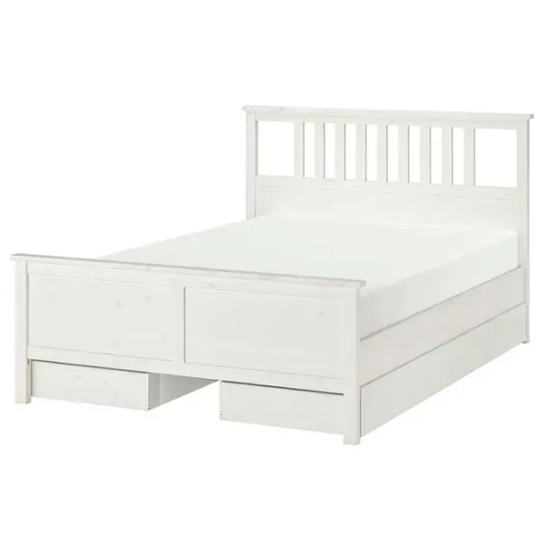 Кровать Ikea Hemnes/Lonset 140 x 200 см / Массив / Белый photo 1