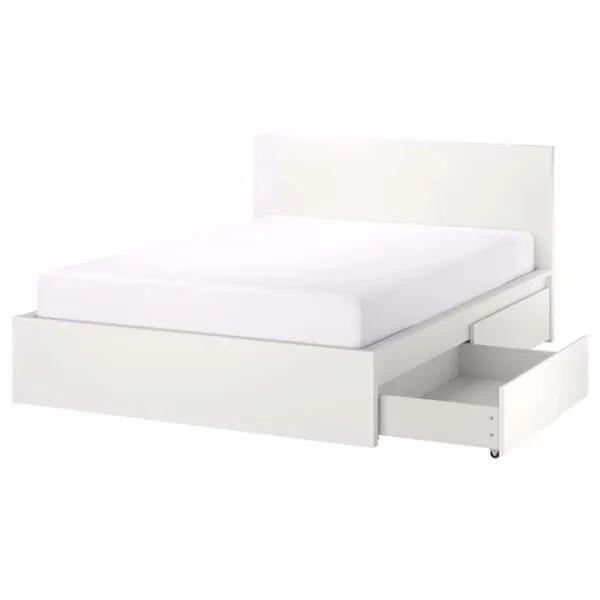 Кровать Ikea Malm 160 x 200 см / Массив / Белый photo 1