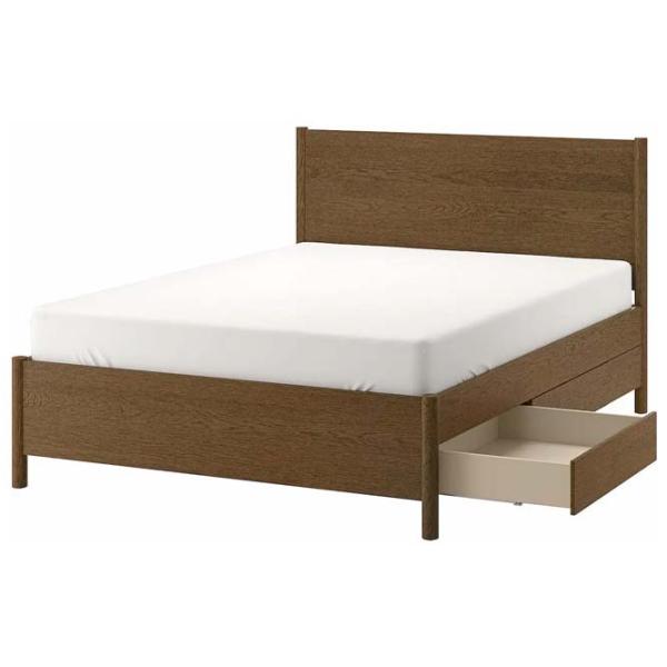 Кровать Ikea Tonstad/Lindbaden 160 x 200 см / Массив / Коричневый photo 1