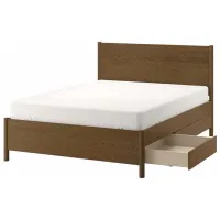 Кровать Ikea Tonstad/Lindbaden 160 x 200 см / Массив / Коричневый