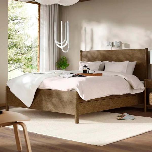 Кровать Ikea Tonstad/Lindbaden 160 x 200 см / Массив / Коричневый photo 2