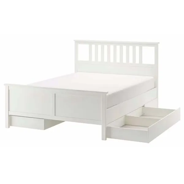 Кровать Ikea Luroy 4 140 x 200 см / Шпон / Белый photo 1