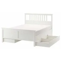 Кровать Ikea Luroy 4 140 x 200 см / Шпон / Белый