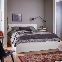 Кровать Ikea Malm 2 140 x 200 см / Шпон / Белый photo 3