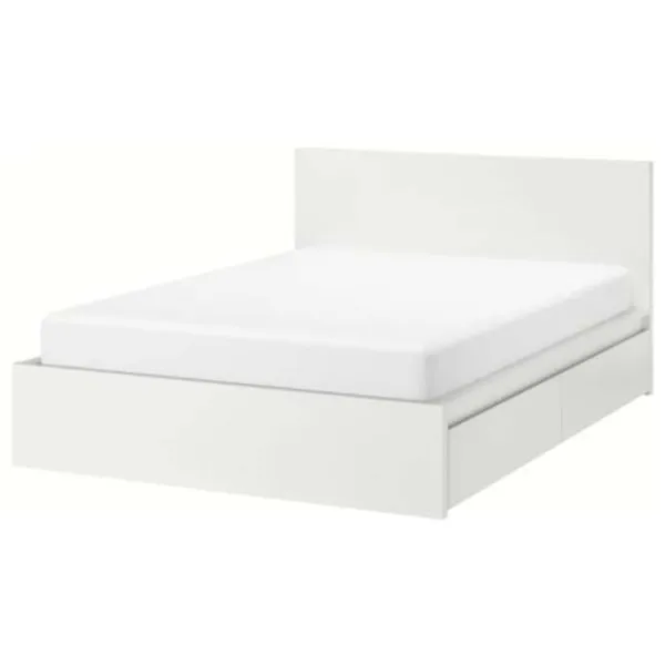 Кровать Ikea Malm 2 160 x 200 см / Шпон / Белый photo 1 Кровать Ikea Malm 2 160 x 200 см / Шпон / Белый photo 1
