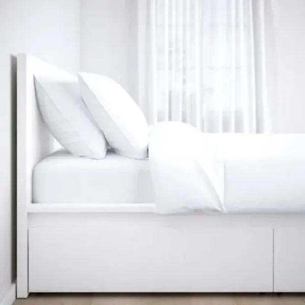 Кровать Ikea Malm 2 160 x 200 см / Шпон / Белый photo 3 Кровать Ikea Malm 2 160 x 200 см / Шпон / Белый photo 3