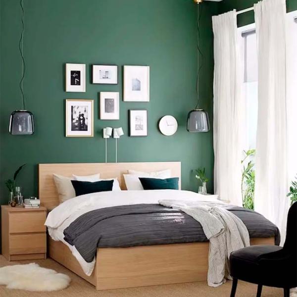 Кровать Ikea Malm 2 160 x 200 см / Шпон / Дубовый шпон беленый photo 2