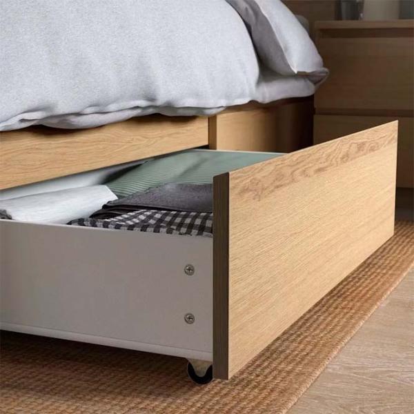 Кровать Ikea Malm 2 160 x 200 см / Шпон / Дубовый шпон беленый photo 8