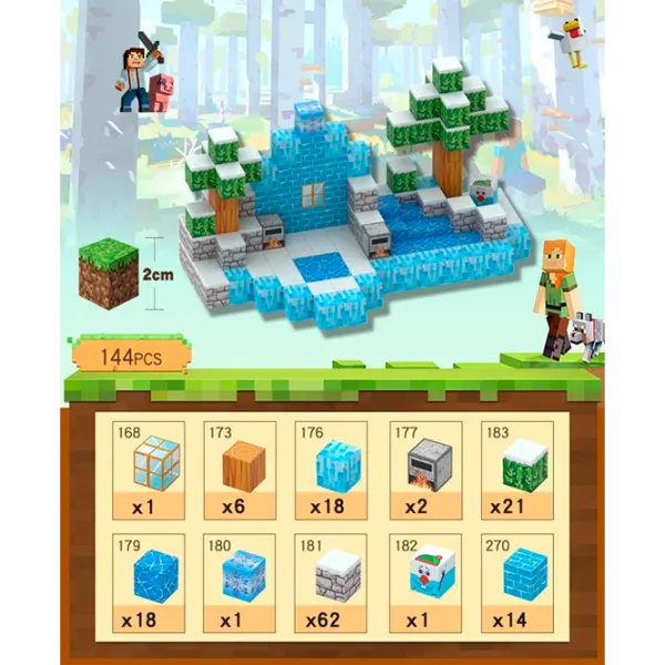 Конструктор My World Magnetic Cube Building Sets Классический/ Синий photo 2