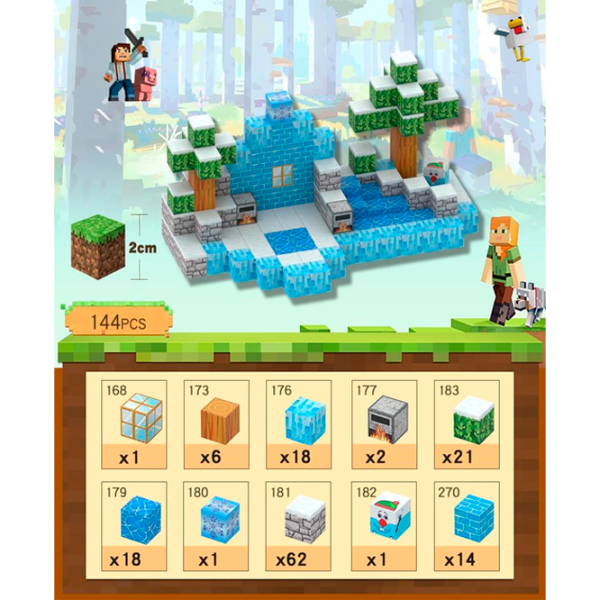 Конструктор My World Magnetic Cube Building Sets Классический/ Синий photo 2