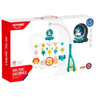 Jucărie pentru pătuțuri și cărucioare Huanger Animals Music Mobile HE0311 1.5+ / Blue photo 2