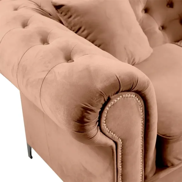 Canapea Tempo Kondela Romano (5685968) Velvet / Light Brown photo 3