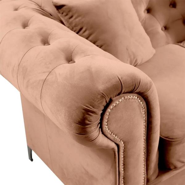 Canapea Tempo Kondela Romano (5685968) Velvet / Light Brown photo 3