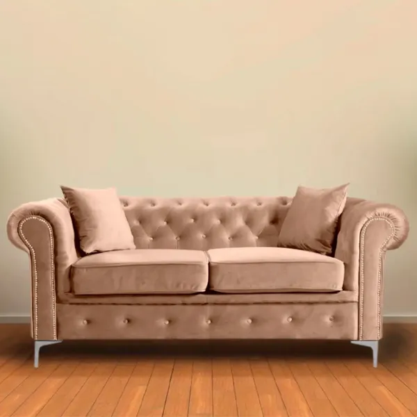 Canapea Tempo Kondela Romano (5685968) Velvet / Light Brown photo 5