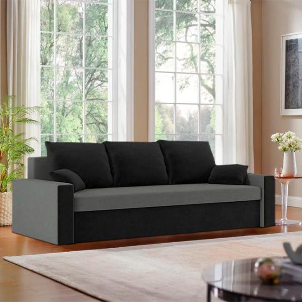 Canapea Magnifico Panama Foam Mikro (5702218) Microvelur / Black-Silver photo 3