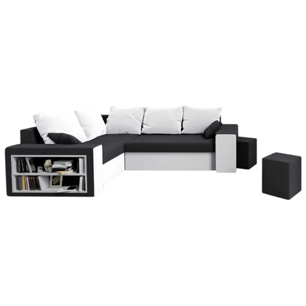 Canapea de colț Space Meble Dallas Left Mikrofaza 27/Mikrofaza 31 (5597224) Microfibră / Black White photo 1 Canapea de colț Space Meble Dallas Left Mikrofaza 27/Mikrofaza 31 (5597224) Microfibră / Black White photo 1