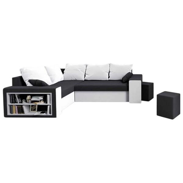 Canapea de colț Space Meble Dallas Left Mikrofaza 27/Mikrofaza 31 (5597224) Microfibră / Black White photo 1 Canapea de colț Space Meble Dallas Left Mikrofaza 27/Mikrofaza 31 (5597224) Microfibră / Black White photo 1