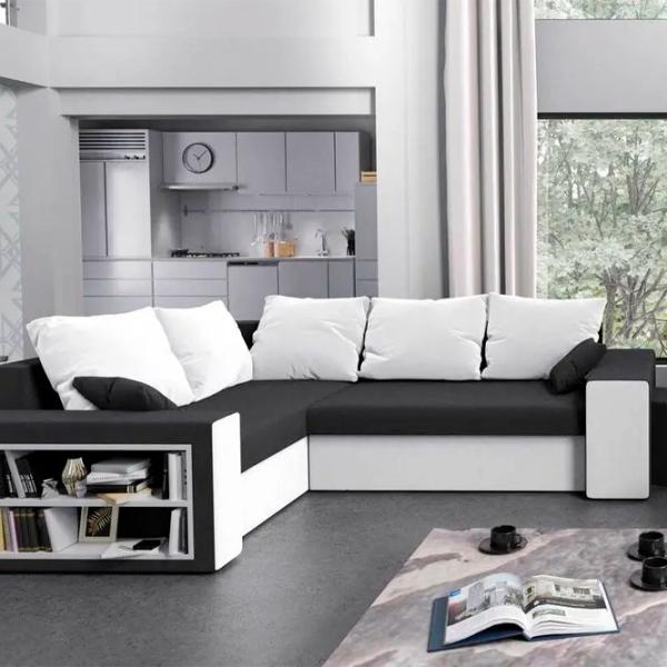 Canapea de colț Space Meble Dallas Left Mikrofaza 27/Mikrofaza 31 (5597224) Microfibră / Black White photo 4 Canapea de colț Space Meble Dallas Left Mikrofaza 27/Mikrofaza 31 (5597224) Microfibră / Black White photo 4