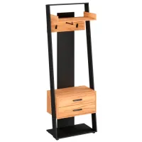 Шкаф для прихожей KompaniT Злата 2 ДСП / Антрацит Дуб Золотой