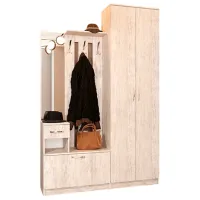 Шкаф для прихожей ML-Mobila ML-4 вар 1 ДСП / Артвуд светлый