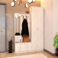 Dulap pentru antreu ML-Mobila ML-4 var 1 PAL / Artwood deschis photo 3